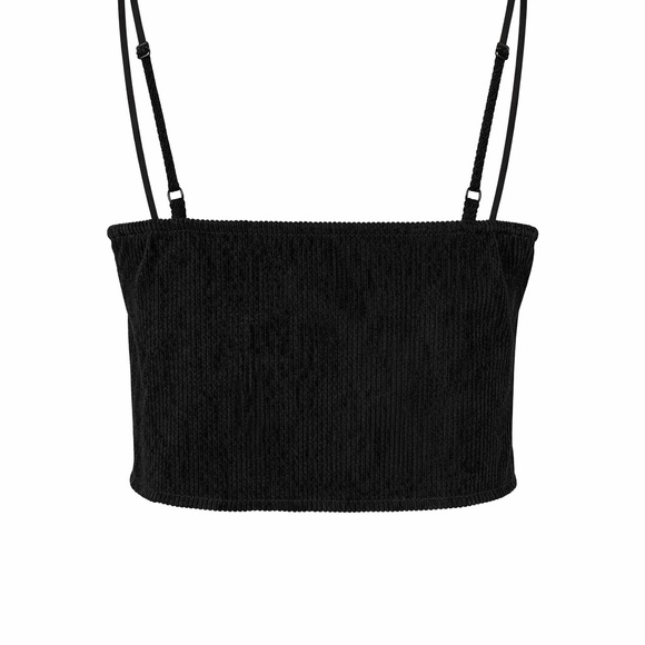 90s Black Corduroy Corset Top Hook Eye Closure Y2K Indie Sleaze Dark Coquette M - Picture 2 of 8